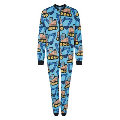 Boys 1Onesie Blue Digger Machine All In One Lounge Wear