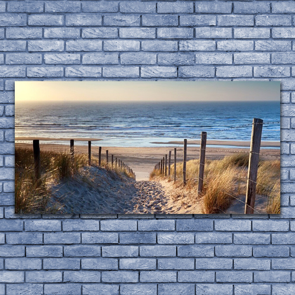 Tableau sur toile bord de mer 140x70 cm grand format pour salon