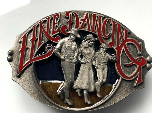 Mens Masterpiece collectible of America belt buckleline dancing (K4) - Picture 1 of 2