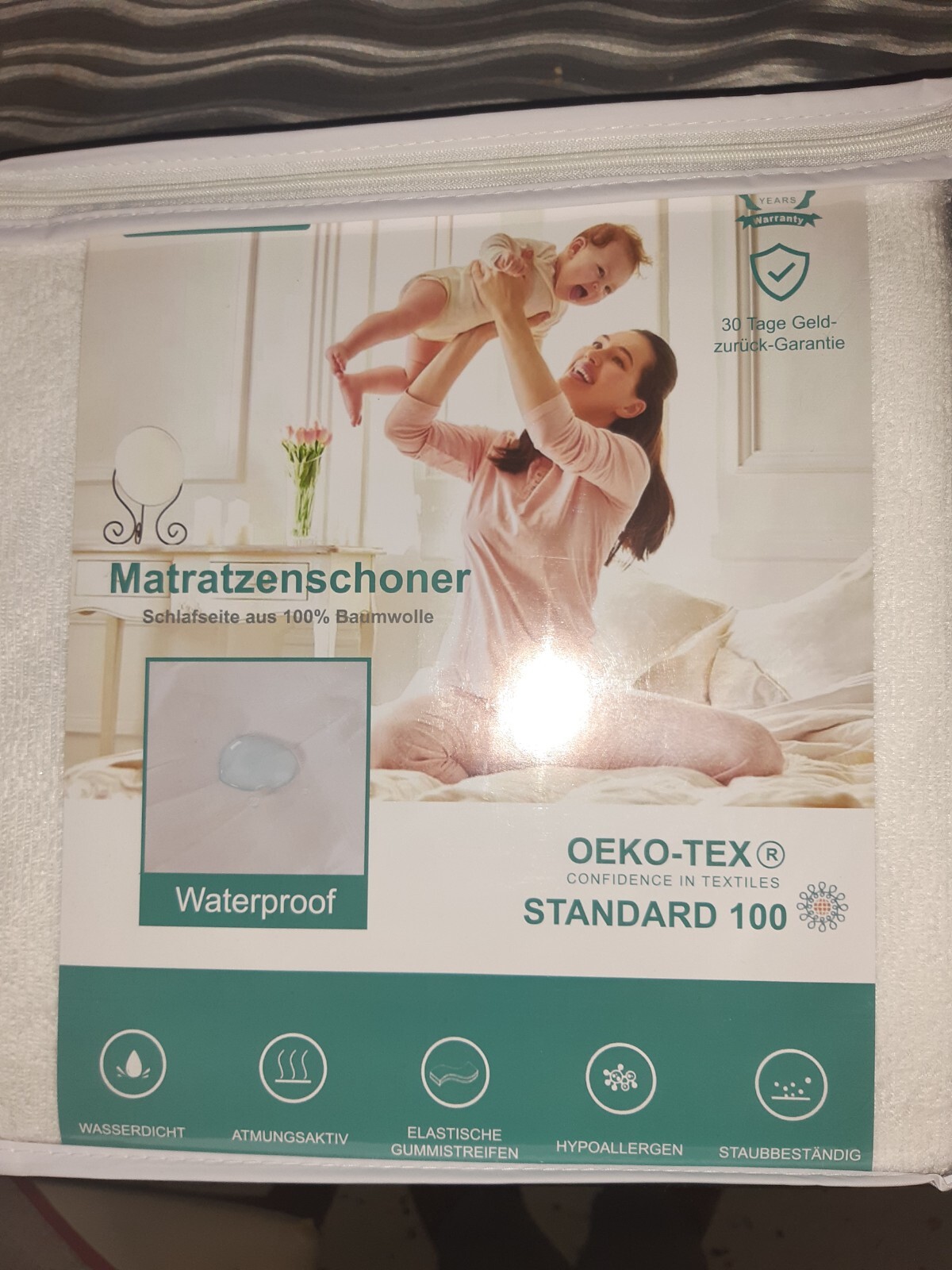Protège-matelas 150x200 respirant haute qualité au fini blanc hôtelier