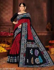 Women's Cotton Saree with Separate Blouse Piece
