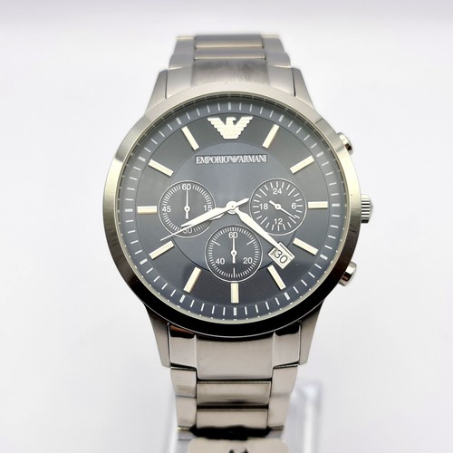 OROLOGIO UOMO NUOVO ORIGINALE EMPORIO ARMANI AR2448 QUADRANTE BLU ACCIAIO INOX - Foto 1 di 11