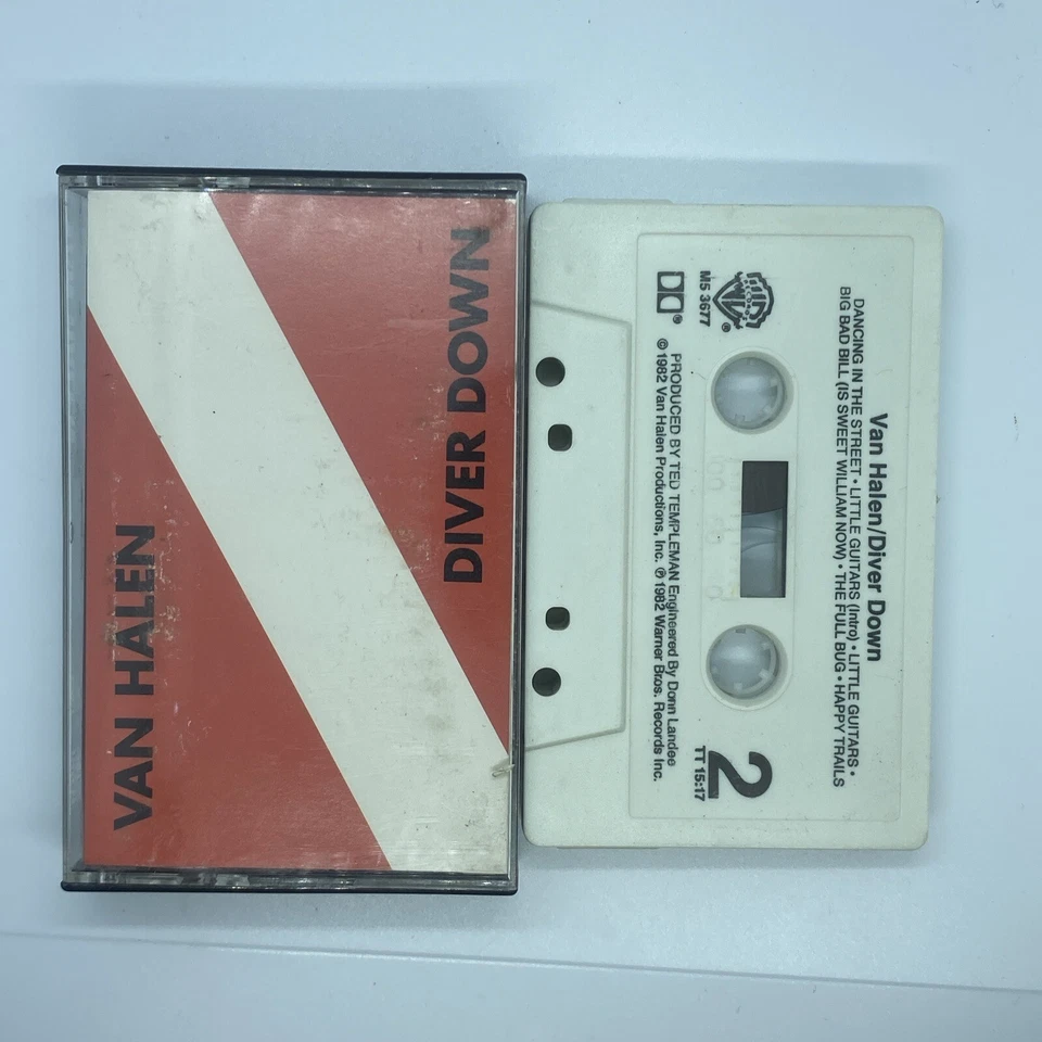 VAN HALEN - USA CASSETTE TAPE - DIVER DOWN - Image 2 of 4