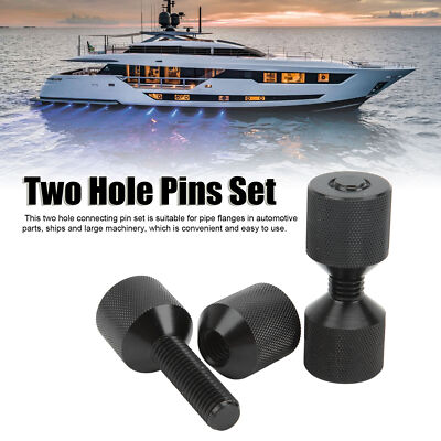 Set of 2 aluminum two hole pins for flange aligners of