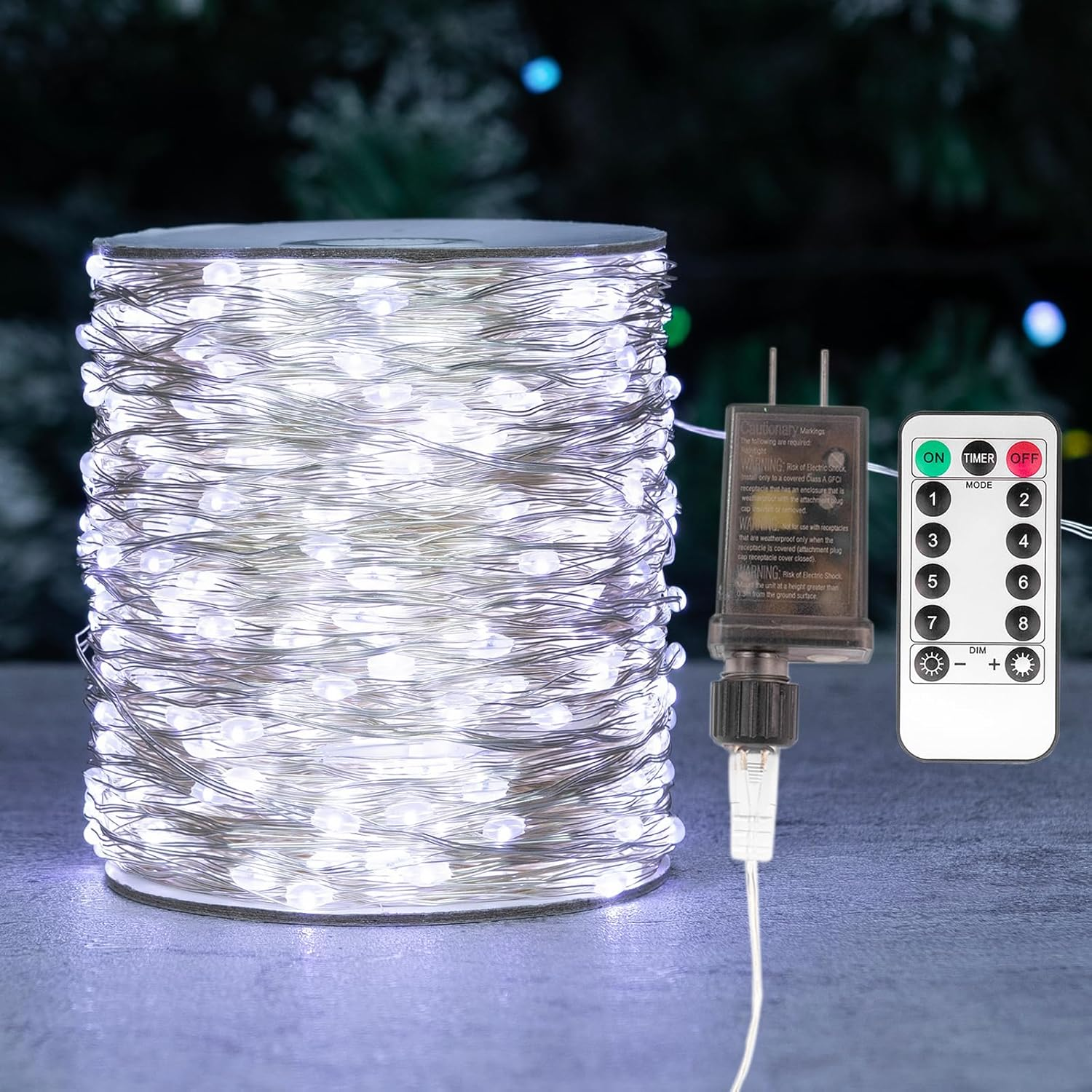 200Ft 600LEDs Waterproof Fairy Lights with Remote and 8 Modes