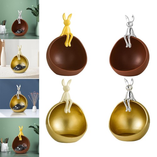 Rabbit Storage Box Statue Sundries Container Key Holder Desk Organizer ...