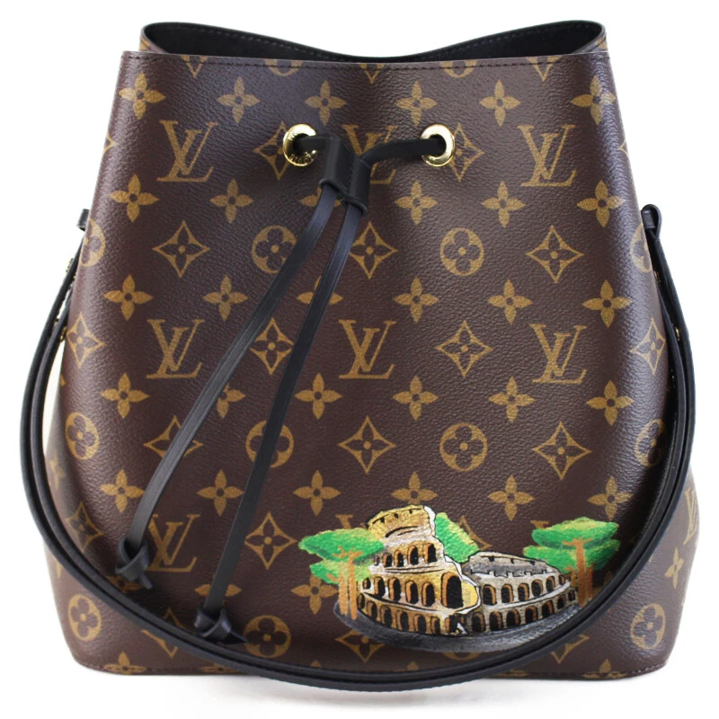 lv brown leather paint