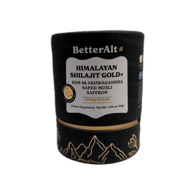 PURE HIMALAYAN SHILAJIT Gold Enhances Recovery Boosts Strength 600mg BETTER ALT