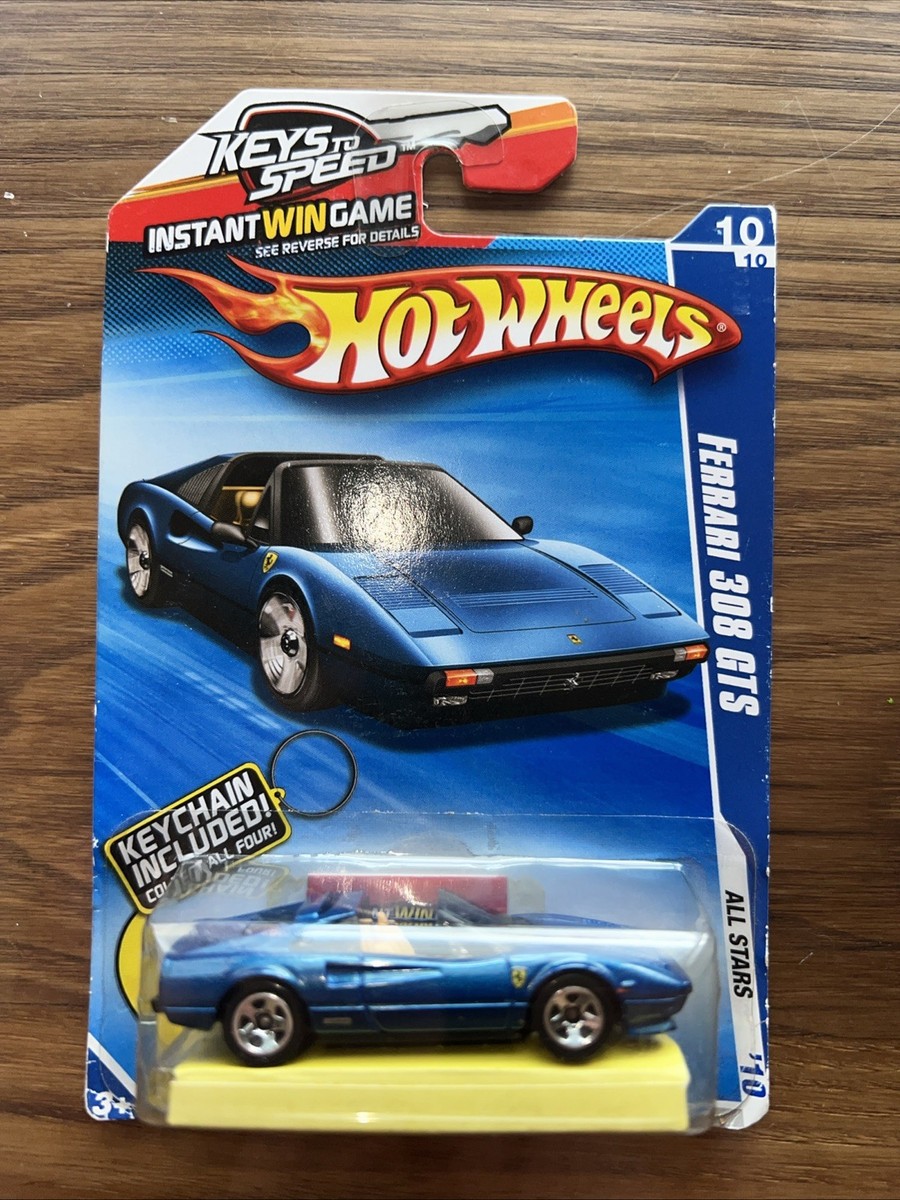 2010 Hot Wheels All Stars Ferrari 308 GTS Keys To Speed Keychain