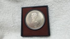 1973 Canada Queen Elizabeth Olympics Montreal World Map .925 10 Dollar Coin