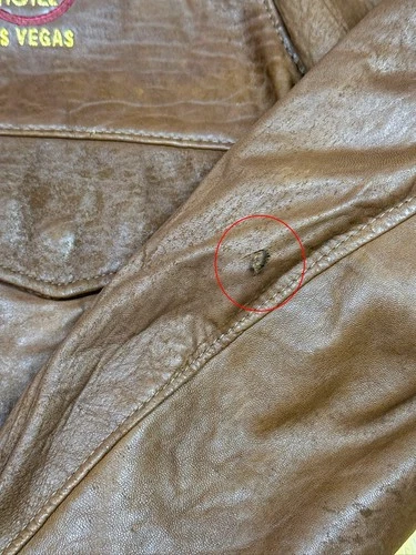 Vintage 90s Hard Rock Hotel Las Vegas Leather Bomber Jacket image 7