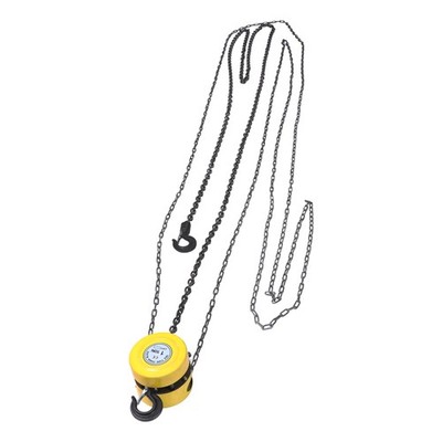 LABLT 1Ton Capacity Chain Hoist Chain Block 20 FT Lift Steel Construction Yellow