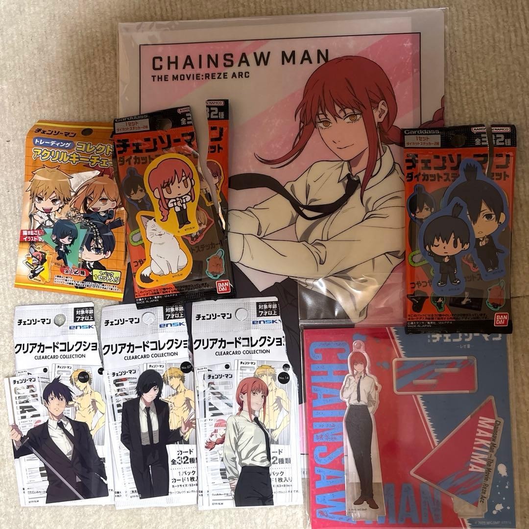 Chainsaw Man Makima Reze Arc Goods Set Clear File Acrylic Stand Card Sticker