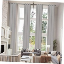 Extra Long Blackout Curtains, Room Darkening 52"W x 204"L Pack of 1 Grey