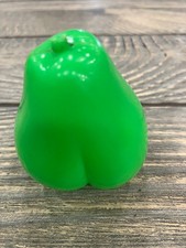 Green Plastic Pear Play Food Toy Pretend Kitchen Market Preschool