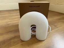 Ferm Living Vuelta Table Lamp Rippled Opal Glass Solid Brass 21.5cm Parts