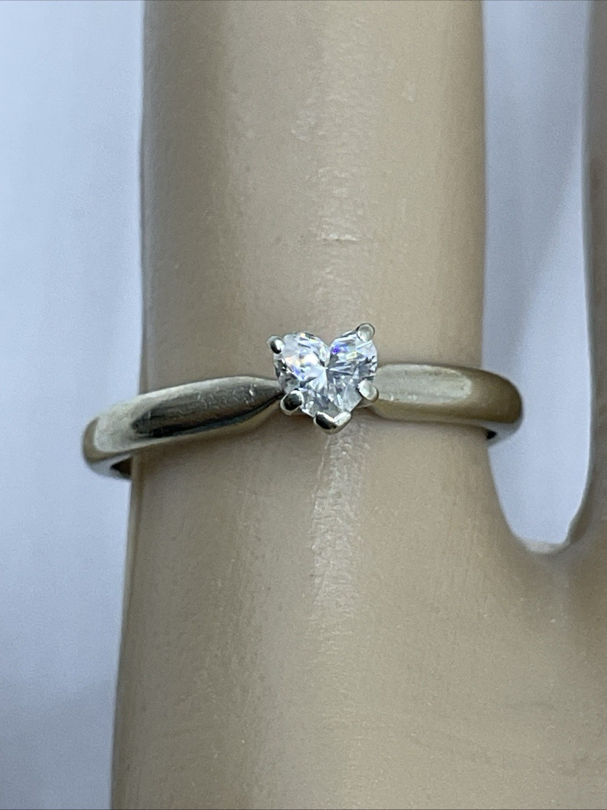 MAGIC GLO Engagement Ring Solid 14K White Gold So… - image 11