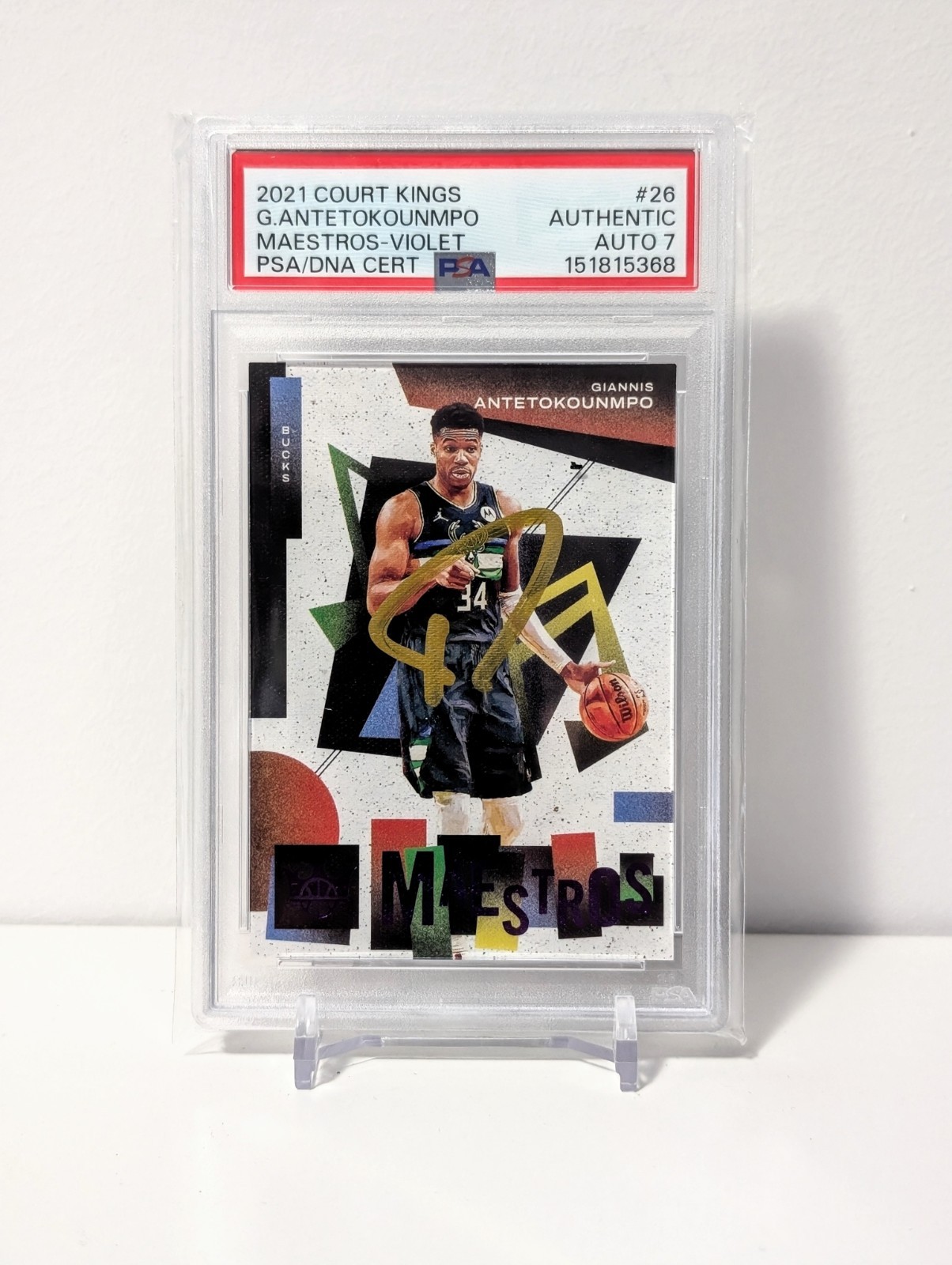 Giannis Antetokounmpo PSA/DNA Authentic On Card Auto