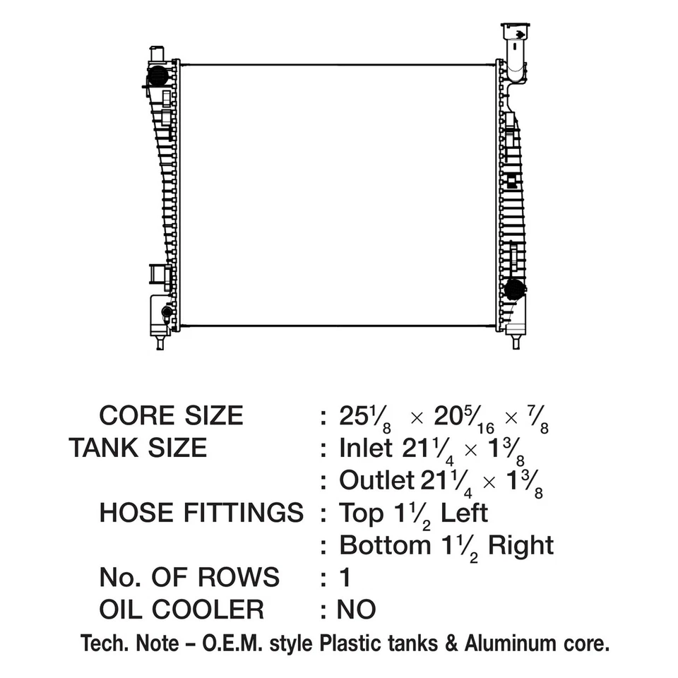 For Jeep Grand Cherokee 2011-2019 CSF 3543 Engine Coolant Radiator Foto 2 de 2
