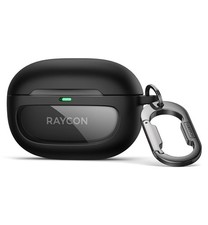 Case for Raycon Everyday Earbuds 2024 Edition Magnetic Lid Lock Carabiner Black