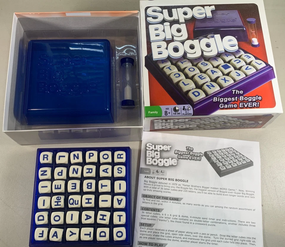 100% Complete Super Big Boggle Word Game Nice! 2012 Hasbro Family Fun - Image 3 of 3
