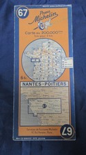 ANCIENNE Carte MICHELIN N° 67- NANTES-POITIERS
