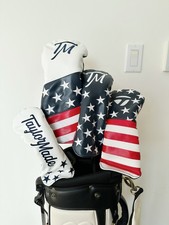 TaylorMade Golf HeadCover Set of 4, Driver, Fairway s , Hybrid USA Patriot Flag