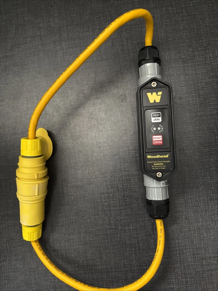 Woodhead Safe-T-Chek GFCI 20052-1M 1 ft en línea 20 AMP 120 VAC Foto 2 de 2