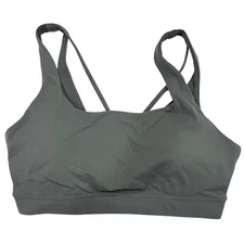 NWT Athleta Exhale Bra D-DD+ Cups SMALL Green Removable Cups Pullover