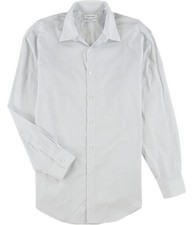 Calvin Klein Mens Steel  Button Down Dress Shirt, Blue, 16" Neck 32"-33" Sleeve
