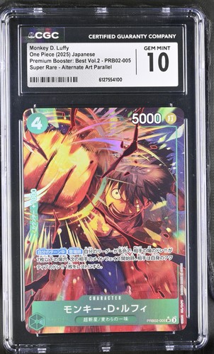 Monkey.D.Luffy (Alternate Art) graded CGC 10 for sale on eBay