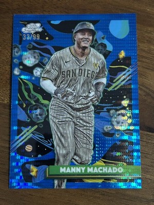 2025 Topps Cosmic Chrome - Manny Machado #86 Blue Moon Refractor /99 Padres