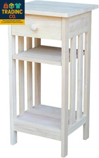 , Mission Telephone Stand , Solid Wood, Real Parawood, 15.6" W X 14.2" D X 30.3"