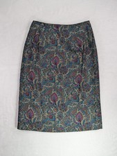 VTG 80s Portraits by Northern Isles Paisley A-Line Midi Skirt Petite 4P Rayon