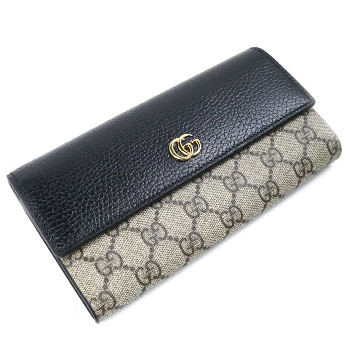 Portefeuille continental GUCCI Double G noir 456116 17WAG 1283 #043