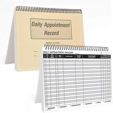 Daily Appointment Record Log Books – 8.5" × 11" Spiral Bound Planner – Durabl...
