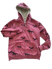 CE Schmidt Ropa de Trabajo Apta para Ella Cremallera Completa Rosa Árbol Real Camuflaje Sudadera con Capucha Chaqueta Med.
