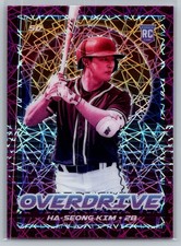 2021 Panini Chronicles Overdrive Purple Velocity Prizm Ha-Seong Kim RC #2 Padres