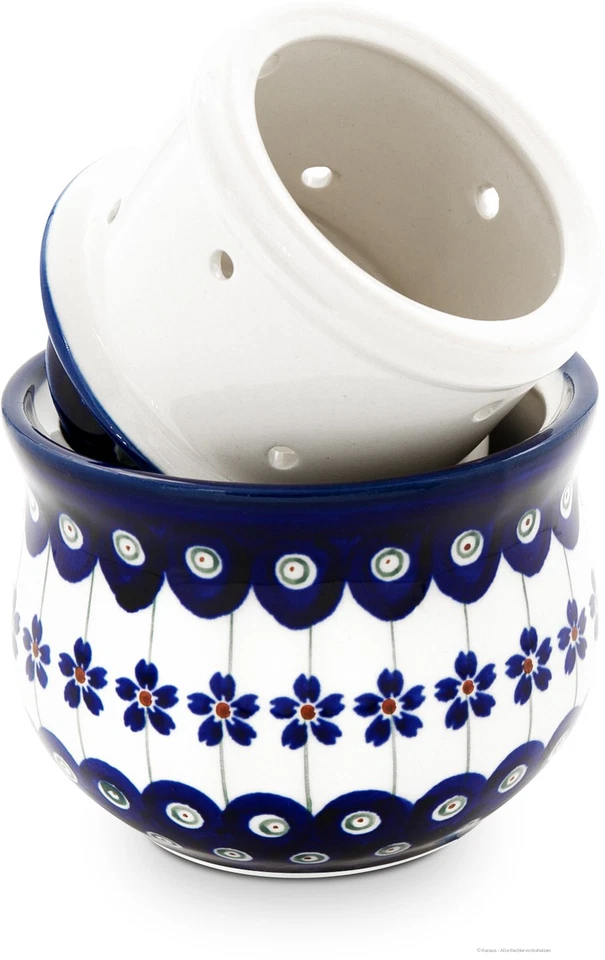 Original Bunzlauer Keramik Butterdose mit Wasserkühlung für 175g Butter Dek 166a - Bild 3 von 4