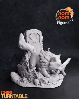 Chibi Great Grey Wolf Sif | 3'' Resin Model Kit | DIY Dark Souls Legendary Wolf