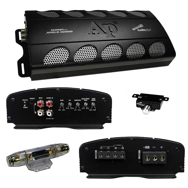 AUDIOPIPE APCLE-15001D CLASS D MONOBLOCK POWER AMPLIFIER CAR AMP 1500W RMS @ 1&Omega;