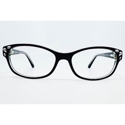 Bebe Eyeglasses Womens Jet Black Rhinestone Cat Eye BB5114 52-17-130