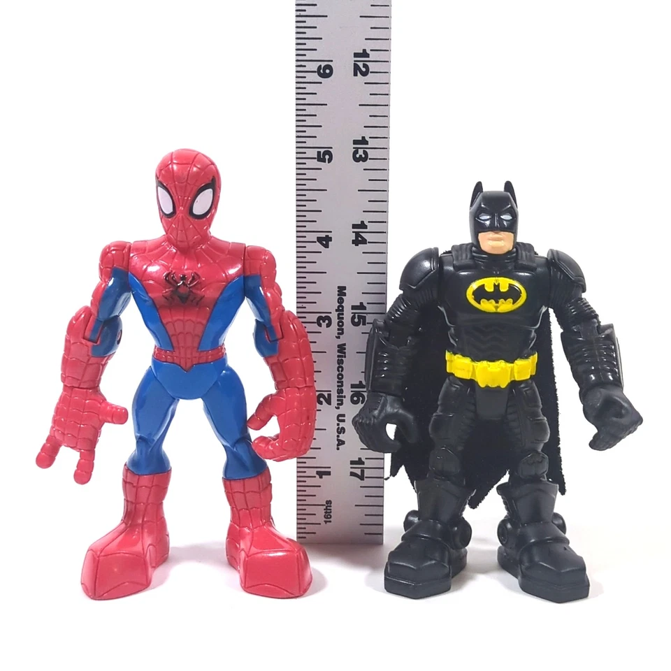 Lote de figuras de acción Spider-Man Batman niños superhéroe grueso escala 5" Marvel DC Foto 2 de 3