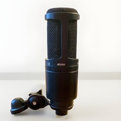 Audio-Technica AT2020 Cardioid Condenser XLR Studio Microphone w/ Stand Mount