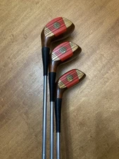 Louisville Golf Personal Model Persimmon 1 1/2 , 3, 5 Wood Set Dynamic Regular?