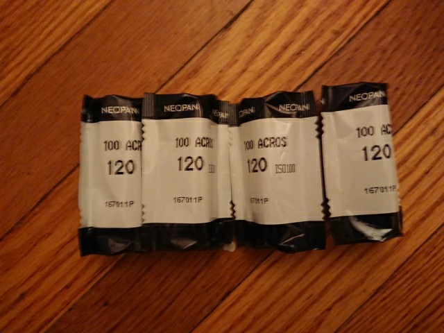FUJI FUJIFILM NEOPAN ACROS 100 B&W 120 FILM, 4 ROLLS