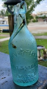 BIMAL Aqua J W VETTER & CO CHATTANOOGA, TENNESSEE Blob Top Soda Bottle DAMAGED