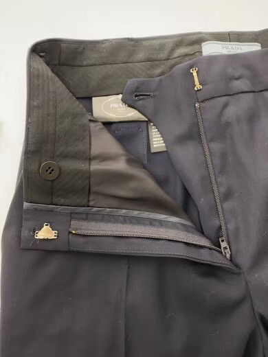 PRADA/Virgin wool big belt loop pants/Size 38/Cotton/NVY/DNA909 S211 1Z88 thumbnail 3