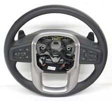 Oem Steering Wheel For Gmc Sierra 1500 Black Leather 87821720