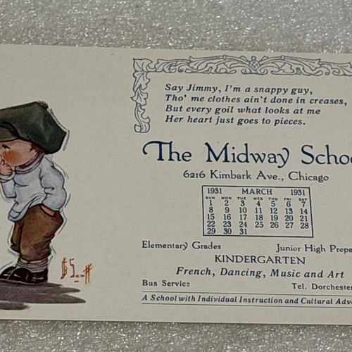Rare & Vintage The Midway School 6216 Kimbark Ave. Chicago 1931 Advertisment - Picture 3 of 8